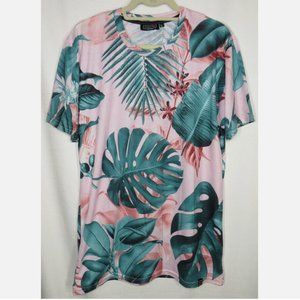 Curioos NY Women's Tee Tropical Garden II by Burcu Korkmazyurek Size Large